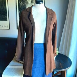 Wool duster in Chocolate Brown long sleeved by Apt. 9 Sz Small